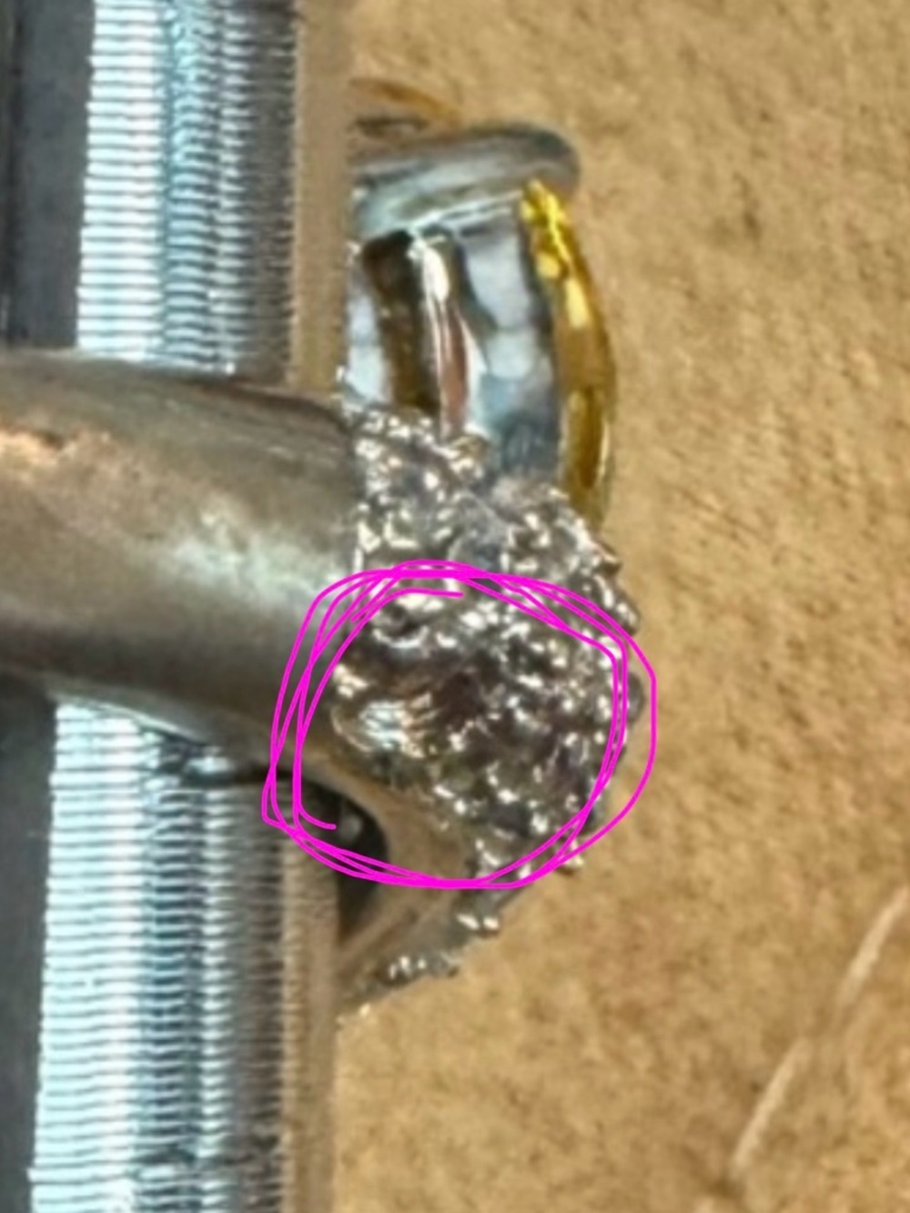 Sterling Silver 925 Yellow CZ Cocktail Ring Wave Band Size 6 - Picture 10 of 11